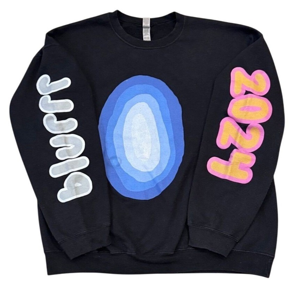LANY Sweatshirt Unisex XL Black 2024 Tour Blurrr Graphic Crewneck Band Merch